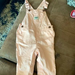 Osh kosh toddler girls pink overalls
